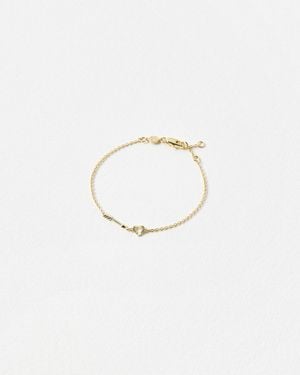 Oliver Bonas Mona Arrow & Heart Charm Bracelet - White