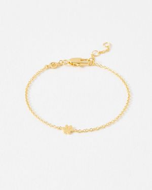 Oliver Bonas Milo Paw Print Chain Bracelet - White