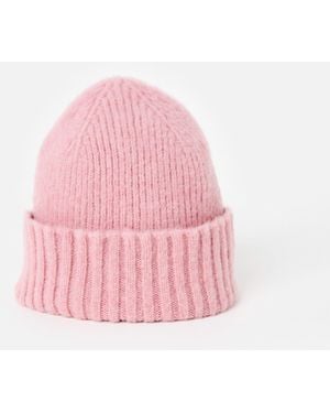 Robert Mackie Rona Wool Beanie Hat - Pink