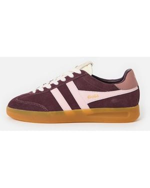 Gola Cyclone Cocoa & Pink Trainers, Size 8 - Brown