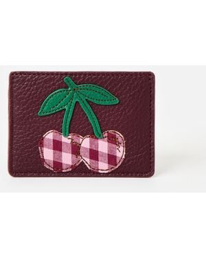 Oliver Bonas Burgundy Cherry Card Holder - Red