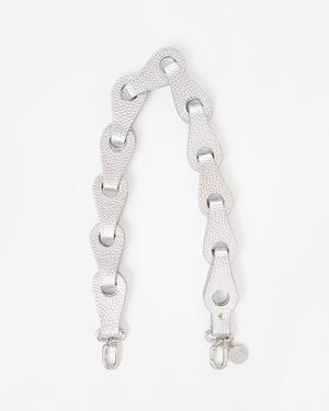 Oliver Bonas Paddie Metallic Replacement Shoulder Bag Strap - White