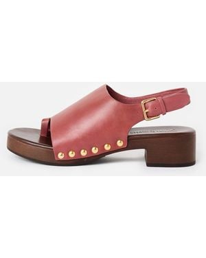 Jeffrey Campbell Pipper Dusty Rose Heeled Clogs, Size 3 - Multicolour