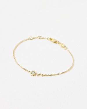 Oliver Bonas Blossom Opalite Flower Charm Bracelet - White