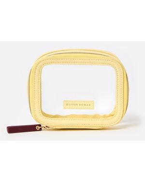 Oliver Bonas Clear Rectangular Travel Makeup Bag - Metallic