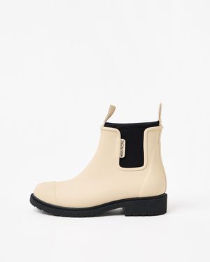 Merry People Sand & Black Bobbi Ankle Wellington Boot, Size Uk 3 - Natural
