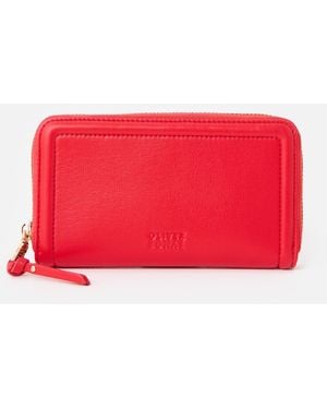 Oliver Bonas Maddie Zip Around Purse - Red