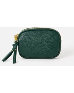Oliver Bonas Nina Forest Green Double Zip Keyring Pouch