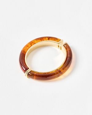 Oliver Bonas Marci Resin Inlay Bangle - Metallic