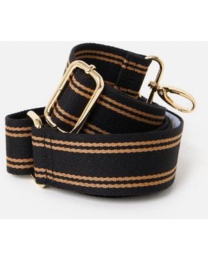Oliver Bonas Black & Striped Crossbody Bag Strap