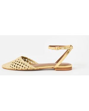 Anonymous Copenhagen Senara 10 Braided Metallic Sandals, Size Uk 3