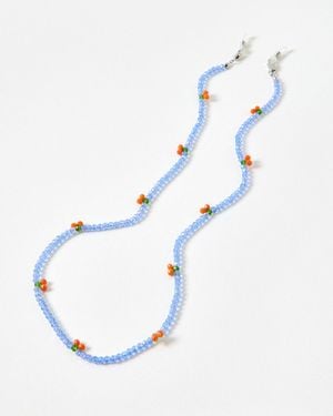 Oliver Bonas Georgia Peaches Blue Beaded Glasses Chain