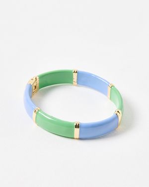 Oliver Bonas Nyla & Blue Enamel Chunky Bangle