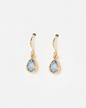 Oliver Bonas Intira Stone Teardrop Drop Earrings - Natural