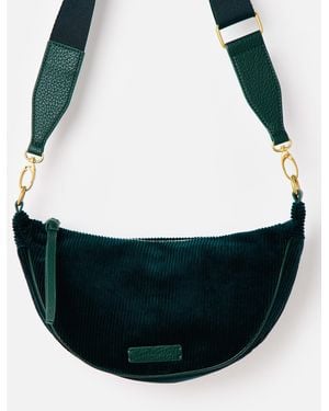 Oliver Bonas Betty Dark Corduroy Belt Bag - Black