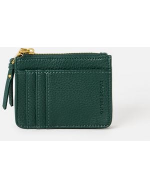 Oliver Bonas Kadie Forest Zipped Card Holder - Green