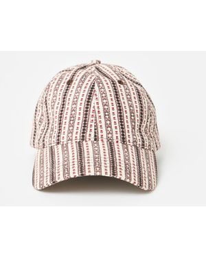 Oliver Bonas Monochrome Floral Bow Cap Hat - Pink