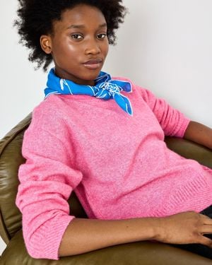 Oliver Bonas Crew Neck Knitted Jumper, Size 10 - Pink
