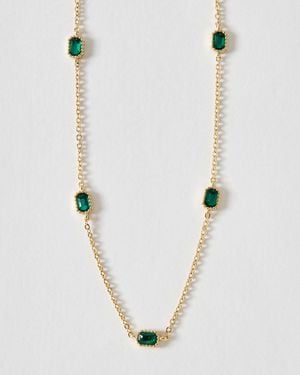 Oliver Bonas Reagan Stone Necklace - White