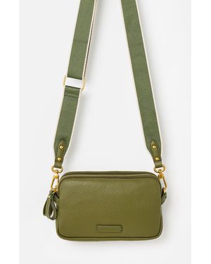 Oliver Bonas Naha Olive Crossbody Bag - Green