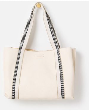 Oliver Bonas Emma Stripe Tote Bag - Natural