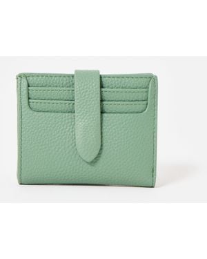 Oliver Bonas Ettie Sage Fold Over Card Holder - Green