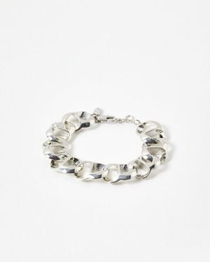 Oliver Bonas Gillian Tone Chunky Chain Bracelet - White