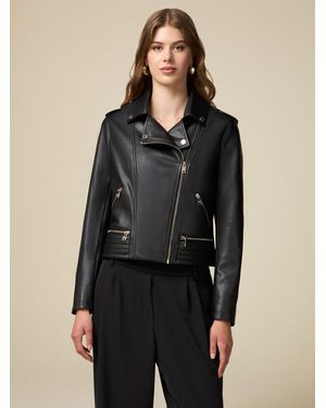 Oltre Giubbotto Chiodo Donna, Taglia - Nero