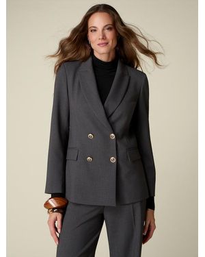 Oltre Blazer Doppiopetto Con Bottoni Araldica Donna, Taglia - Grigio