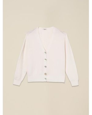 Oltre Cardigan Misto Viscosa Scollo A V Donna, Taglia - Neutro