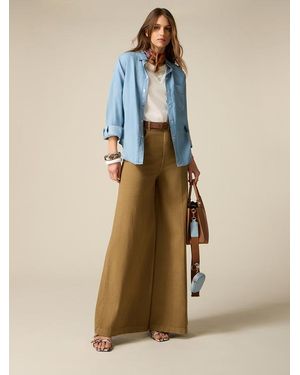 Oltre Pantaloni Wide Leg - Neutro