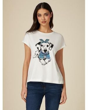 Oltre T-Shirt Con Stampa E Applicazioni Donna, Taglia - Neutro