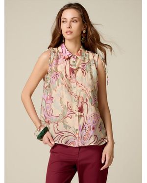 Oltre Camicia Senza Maniche Fantasia Donna, Taglia - Multicolore