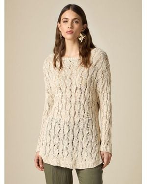 Oltre Maglia Traforata Con Micro Paillettes Donna, Taglia - Neutro