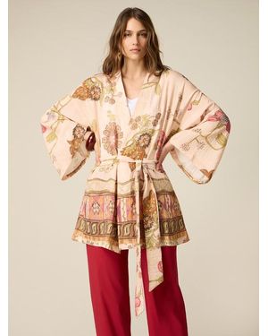 Oltre Kimono Fantasia Con Fusciacca Donna, Taglia - Neutro