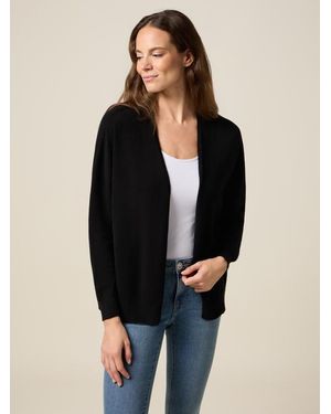 Oltre Cardigan Over Misto Viscosa Donna, Taglia - Nero