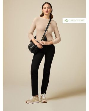 Oltre Pantaloni Regular Misto Tencel Donna, Taglia - Neutro