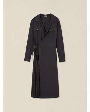 Oltre Vestito Chemisier A Portafoglio Donna, Taglia - Blu
