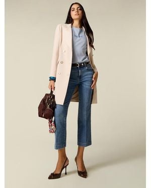 Oltre Jeans Flare Stone Washed Donna, Taglia - Neutro