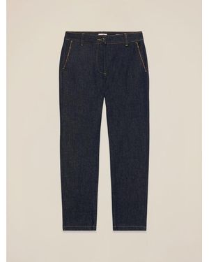 Oltre Jeans Regular Con Strass Donna, Taglia - Blu