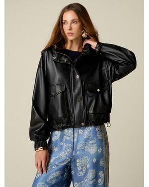 Oltre Giubbotto Con Cappuccio E Tasche Donna, Taglia - Nero