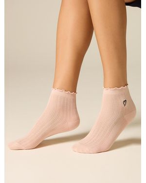 Oltre Calzini Con Ricamo Donna, Taglia - Neutro