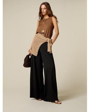 Oltre Pantaloni Palazzo Misto Lino Donna, Taglia - Neutro