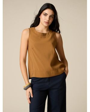 Oltre Top Misto Viscosa Donna, Taglia - Blu