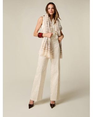 Oltre Pantaloni Palazzo A Righe Donna, Taglia - Neutro