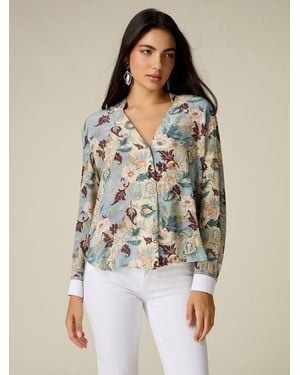 Oltre Camicia Fantasia Con Dettaglio Gioiello Donna, Taglia - Neutro