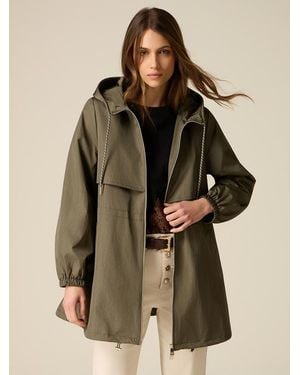 Oltre Parka Con Zip E Cappuccio Donna, Taglia - Neutro