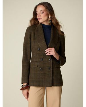 Oltre Blazer Check Doppiopetto Donna, Taglia - Multicolore