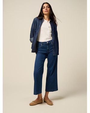 Oltre Jeans Cropped Donna, Taglia - Blu