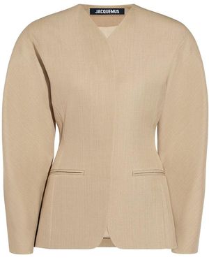 Jacquemus La Veste Ovalo - Natural